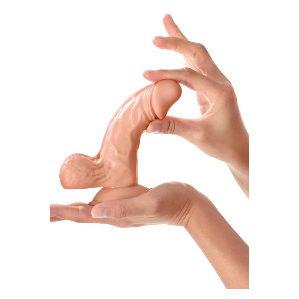 Gode réaliste avec testicules et ventouse 13cm 